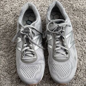 New Balance Gray Mesh Athletic Sneakers